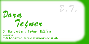 dora tefner business card